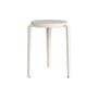 Lou Chroma Stackable stool wood white / Eco-certified wood - TIPTOE