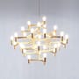 Suspension Crown Major métal or / Ø 113 cm - Plaqué or véritable - Nemo