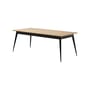 Table rectangulaire 55 chêne / 200 x 95  cm - Réédition 1955 / 10 personnes - Tolix