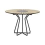 Table ronde Circle gris bois naturel /  Ø 110 cm - Bambou & granit - Houe