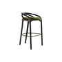 Tabouret haut Aleta INDOOR tissu vert / H 78,5 cm - MORPHO