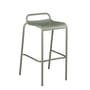 Luxembourg High stool metal green / Aluminium - H 78 cm - Fermob