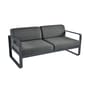 Divano da giardino a 2 posti Bellevie metallo tessuto grigio 2 posti / L 160 cm - Tessuto grafite - Fermob