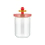 hermetisch verschließbares Glas Twergi glas holz rosa / 100 cl - By Ettore Sottsass / Alessi 100 Values Collection - Alessi