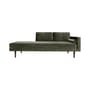 Méridienne Wind tissu vert / Accoudoir droite - L 200 cm / Velours - BROSTE COPENHAGEN