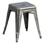 Tabouret empilable H Indoor métal / H 45 cm - Acier brut - Pour l'intérieur - Tolix