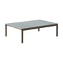 Tavolino Couple ceramica blu / 84.5 x 120 x H 35 cm - Piano in gres reversibile - Muuto