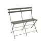 Banquette Bistro métal vert / Pliante - 2 places / L 88 cm - Fermob