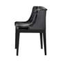 Fauteuil rembourré Mademoiselle Kravitz cuir tissu noir /Cuir tressé - Kartell
