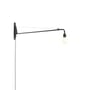 Wandleuchte mit Stromkabel Petite Potence metall schwarz / Jean Prouvé (1947) - B 104 cm - Vitra