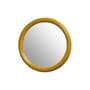 Churros Wall mirror plastic material yellow / Ø 33.5 cm - & klevering