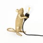 Mouse Standing #1 / Souris debout Table lamp plastic material gold / Standing mouse - Seletti