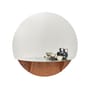 Wandspiegel Brame glas holz silber / Konsole - Klappbares Tablett - Ø 150 x P 47 cm - Mogg