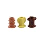 Molly 02 Candle stick ceramic multicoloured / Set of 3 - H 6.5 cm - Serax