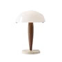 Herman SHY3 Table lamp glass stone white natural wood / Ø 25 x H 36 cm - Walnut, marble & glass - &tradition