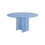 Tavolo rotondo Simoon 05 vetro blu / Ø 140 x H 74 cm - Riciclato - Glas Italia