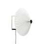 Applique avec prise Matin Large tissu blanc LED orientable / Ø 38 cm - Hay