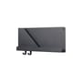 Regal Folded Small metall schwarz / L 50 cm - Metall - 2 Haken + 1 Ablagefach - Muuto