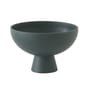 Coupe Strøm Large céramique vert / Ø 22 cm - Fait main - raawii