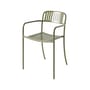 Fauteuil empilable Patio Lames métal vert / Lattes - Tolix