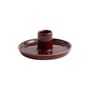 Portacandela Disc Small ceramica marrone / Per candela lunga Ø 2,2 cm - Hay