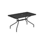 Cambi Rectangular table metal black / 140 x 80 cm - Parasol hole - Emu