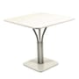 Luxembourg Square table metal grey / 80 x 80 cm - Central leg - Fermob
