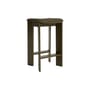 Tabouret haut Chisel 30 Low / H 65 cm - Rembourrage cuir - Hay