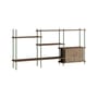 Étagère Shelving System – s.115.3.B bois marron / L 239 x H 115 x Prof. 35 cm - MOEBE