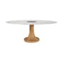 Riviera Oval table marble white / 199 x 125 cm - Base, legs Rattan - Maison Sarah Lavoine