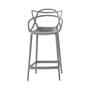 Sedia da bar Masters materiale plastico grigio / H 65 cm - Kartell