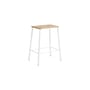 Sgabello Adam legno naturale / H 50 cm - Interno - Frama 