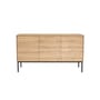 Buffet Whitebird noir bois naturel / Chêne massif - L 150 cm / 3 portes - Ethnicraft