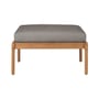 Outdoor-Hocker Jack Outdoor textil holz grau / Teakholz & Stoff - 71 x 54 cm - Ethnicraft