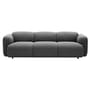 Swell Straight sofa textile grey / L 235 cm - 3-seater - Normann Copenhagen