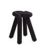 Bold Upholstered stool textile black / Padded - Moustache
