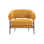 Fauteuil rembourré Nena Lounge tissu jaune - Zanotta