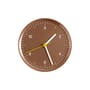 Horloge murale  plastique marron / Jasper Morrison, 2008 - Recyclé - Hay