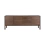 Buffet Sono bois marron / L 228 x H 87 cm - Sculpté main - Ethnicraft
