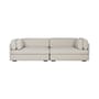 Canapé droit Elogio tissu blanc / 3 places - L 270 cm / Réédition 1974 - Gubi
