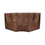 Divano d'angolo N701 pelle marrone / Modulo ad angolo arrotondato a 90° - L 120 cm - Ethnicraft