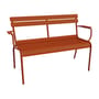 Banc avec dossier Luxembourg métal orange / 2 places - L 131 cm - Fermob