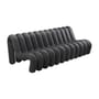 Canapé droit Extra Bold Sofa tissu gris / 3 places - L 224 cm (12 tubes) - Moustache
