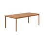 rechteckiger Tisch Linear metall braun beige / Stahl - 220 x 90 cm - Muuto