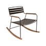 Rocking chair Surprising métal marron / teck - Fermob
