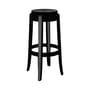 Stapelbarer Barhocker Charles Ghost plastikmaterial schwarz 75 cm - Kartell