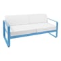 Gartensofa 2-Sitzer Bellevie metall blau / B 160 cm - Grauweißer Stoff - Fermob