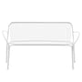 Canapé de jardin 2 places HiRay métal blanc / L 121 cm - Kartell