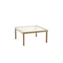 Couchtisch Kofi glas holz natur / 80 x 80 cm - Glas & Holz - Hay