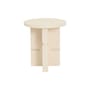 Table d'appoint Coloured Wood Noon bois blanc / Ø 38 x H 42,5 cm - NOBODINOZ